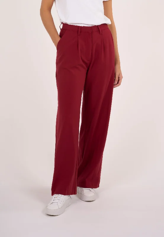 Weather-resistant pants for unpredictable climate needs -POSEY loose pant - Rhubarb