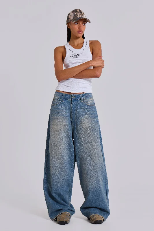 Cropped Jeans for Summer Look -Light Wash Slub XL Colossus Jeans