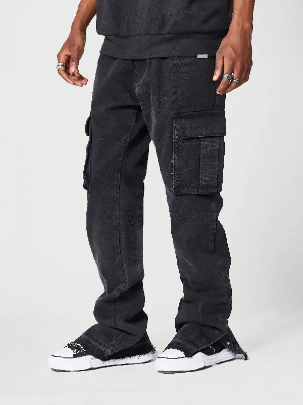 Outdoor Jeans for Adventures -Flare Fit Cargo Jean