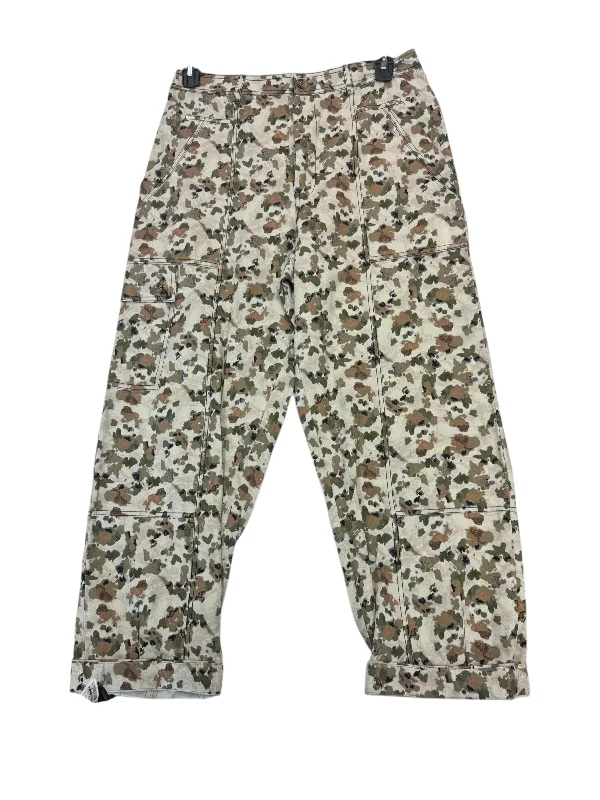 Designer leather pants for high-fashion nightwear -Pants Cargo & Utility By Anthropologie In Camouflage Print, Size: 8