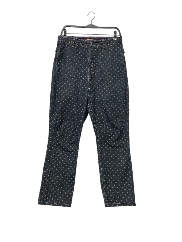 Father's Day Jeans for Present -KAPITAL/Straight Pants/2/Denim/BLU/Polka Dot/button fly