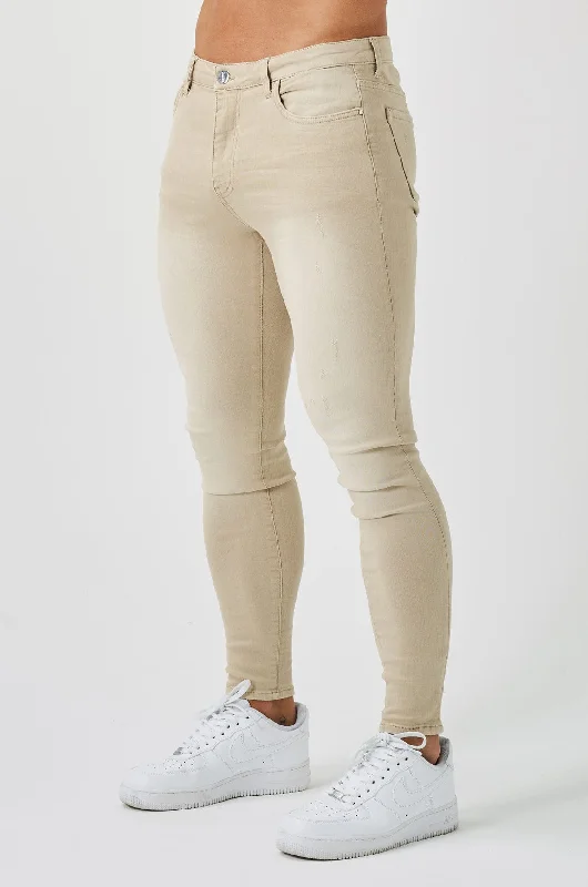 Five Pocket Jeans for Storage -SKINNY FIT JEANS - SAND