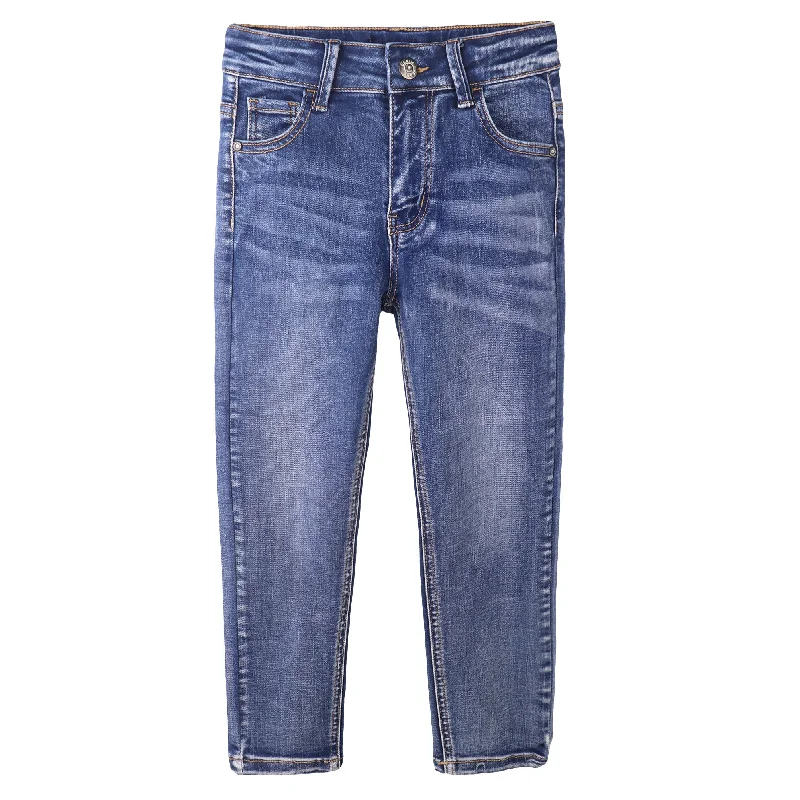 Fashion Jeans for Trendsetter -Little Boys  Jeans, 5-14T Elastic Waistband Inside High Stretchy Denim Pants