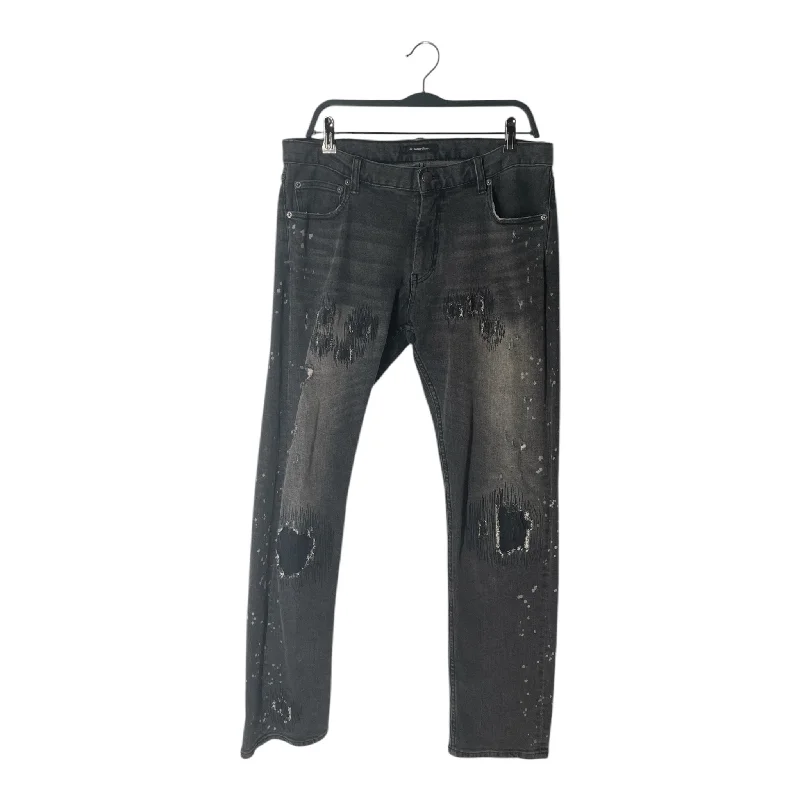 Club Jeans for Social -NUMBER (N)INE/Skinny Pants/4/Denim/GRY/FULL DISTRESSED PANTS