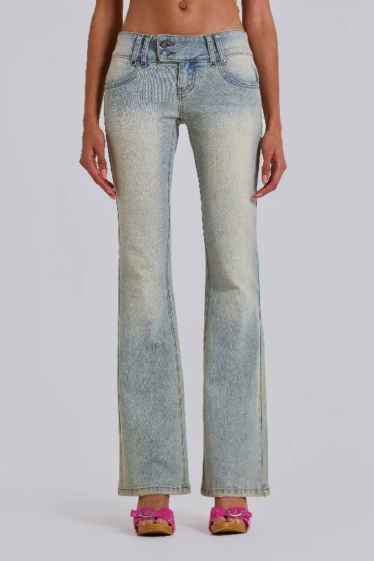 Raw Hem Jeans for Trendy -Light Wash Thirteen Jeans