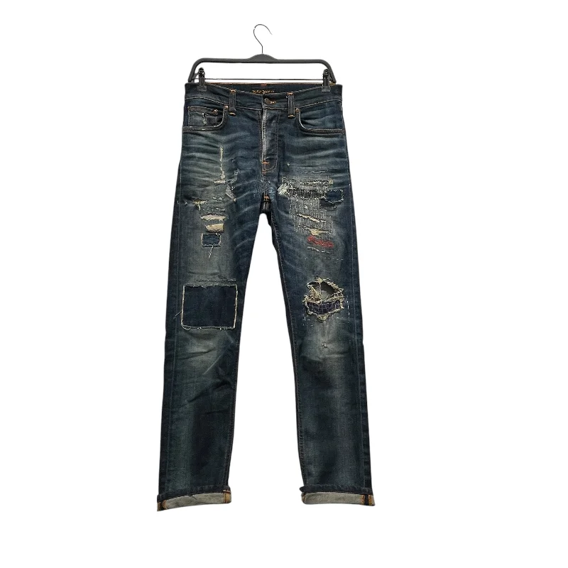 Outdoor Jeans for Adventures -NUDIE JEANS/Straight Pants/30/Denim/IDG/repaired