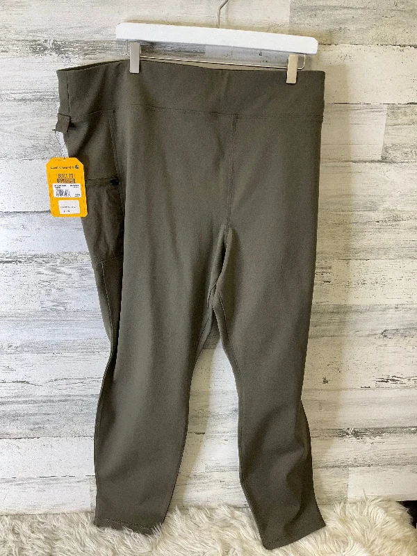 Stretch twill pants for flexible office comfort -Pants Other By Carhartt In Green, Size: 3x