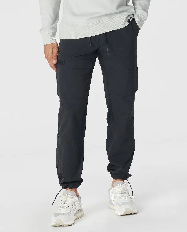 Classic straight-leg pants for versatile daily wear -Crosswind Cargo Pant Black