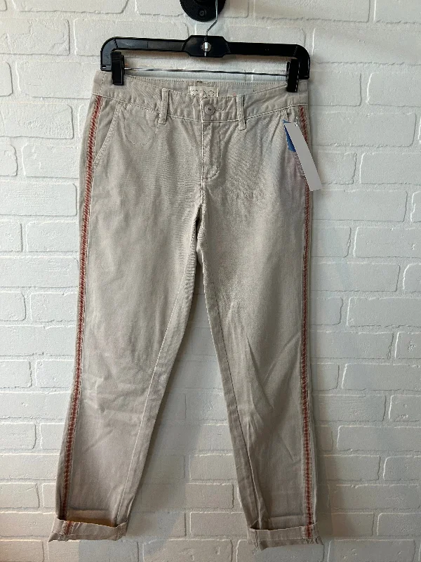 Soft velvet pants for cozy holiday outfits -Pants Chinos & Khakis By Anthropologie In Tan, Size: 2