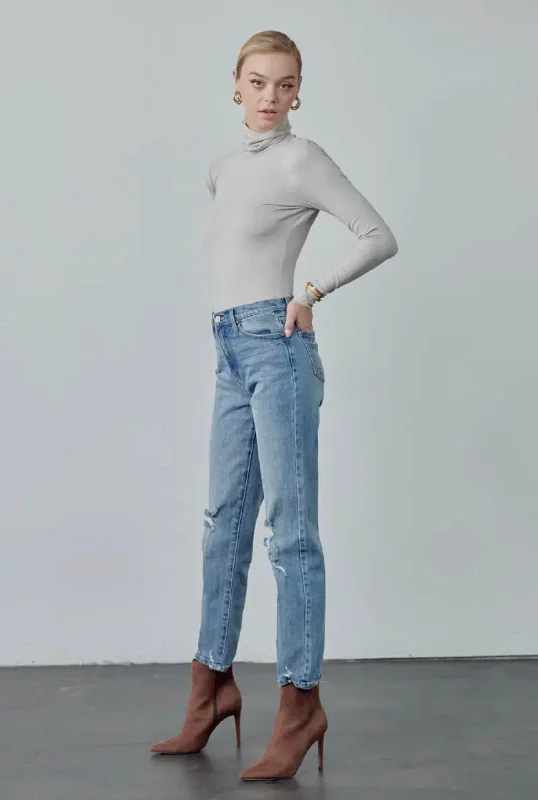 Metal Button Jeans for Classic -Margo Denim