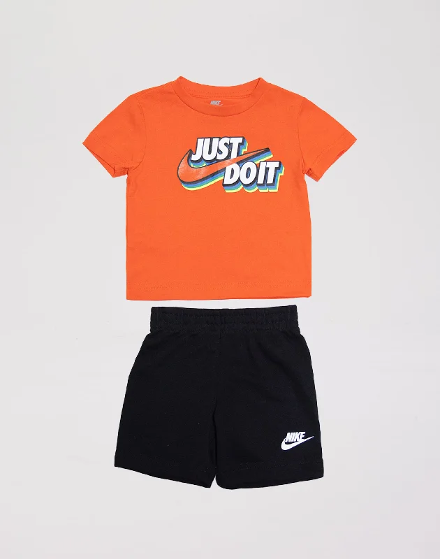 Best fitness shorts for women with breathable fabrics for high-performance activities-Nike French Terry Shorts Set Toddler