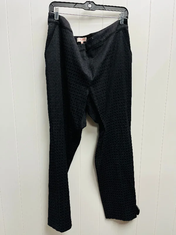 Relaxed cotton pants for breezy casual days -Pants Dress By MILLENS In Black, Size: 18