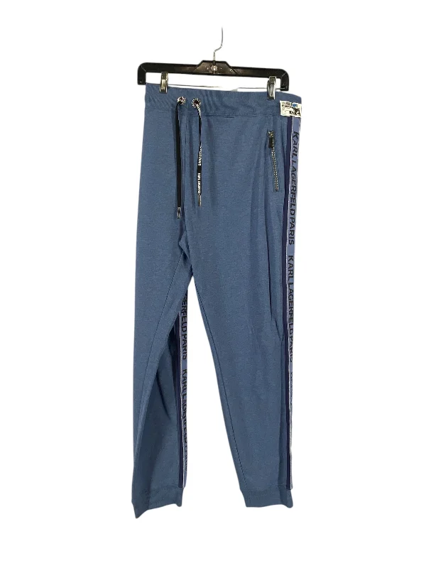 Casual khaki pants for weekend errand runs -Pants Lounge By Karl Lagerfeld In Blue, Size: Xl