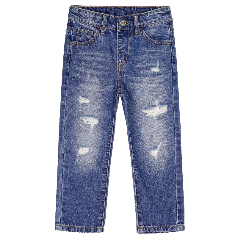 Shorts Jeans for Hot Days -Little Kid Elastic Band Fashion Ripped Jeans