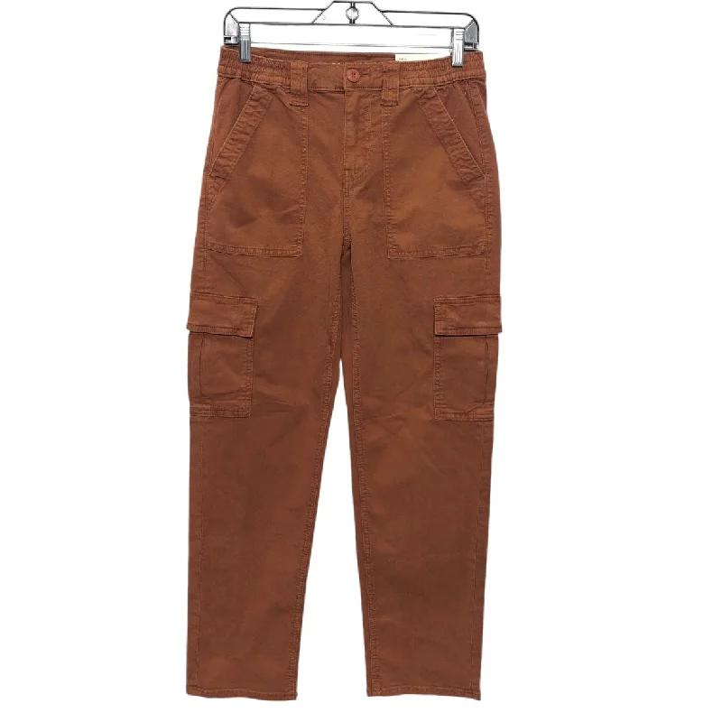 Retro bell-bottom pants for 70s-inspired fashion -Pants Cargo & Utility By American Eagle In Brown, Size: 4