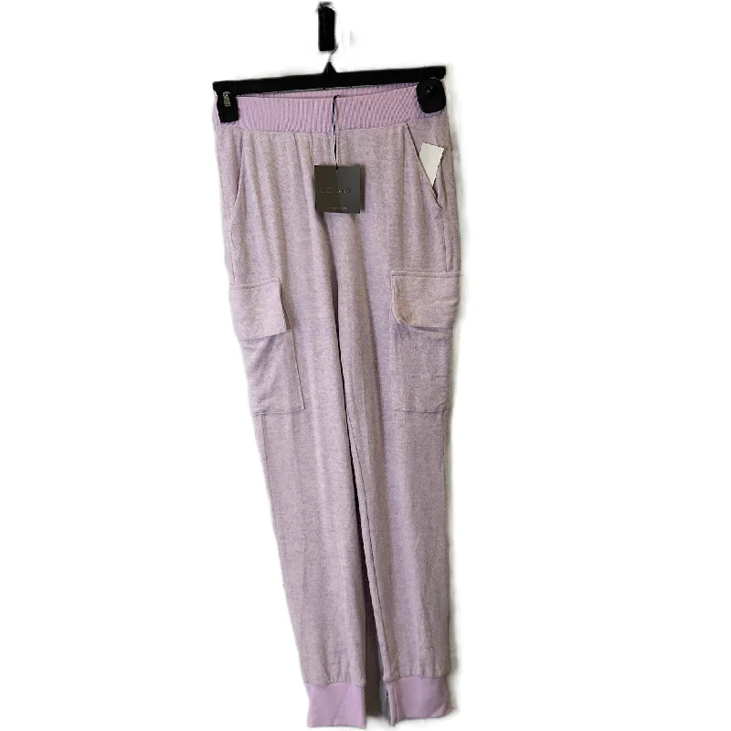 Stylish cropped pants for warm season trends -Pants Joggers By Le Lis In Purple, Size: S