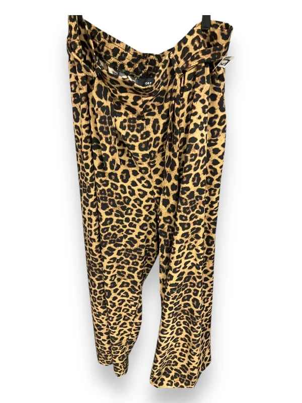 Quick-dry travel pants for adventurous globetrotters -Pants Lounge By Torrid In Leopard Print, Size: 3x