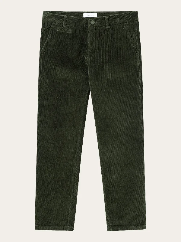 Stylish wide-leg pants for bold evening looks -CHUCK regular 8-wales corduroy chino pants - Forrest Night