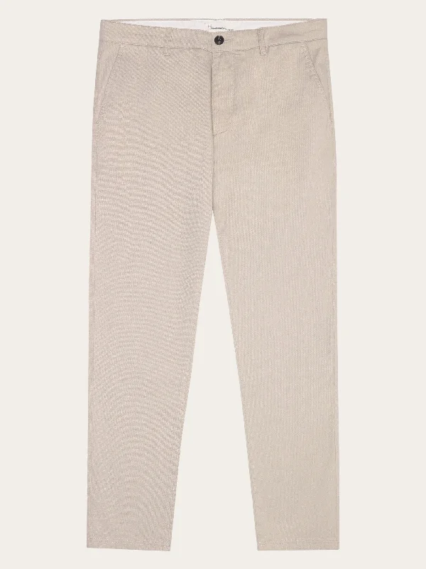 Athletic track pants for running training days -CHUCK regular canvas pants - GOTS/Vegan - Light feather gray