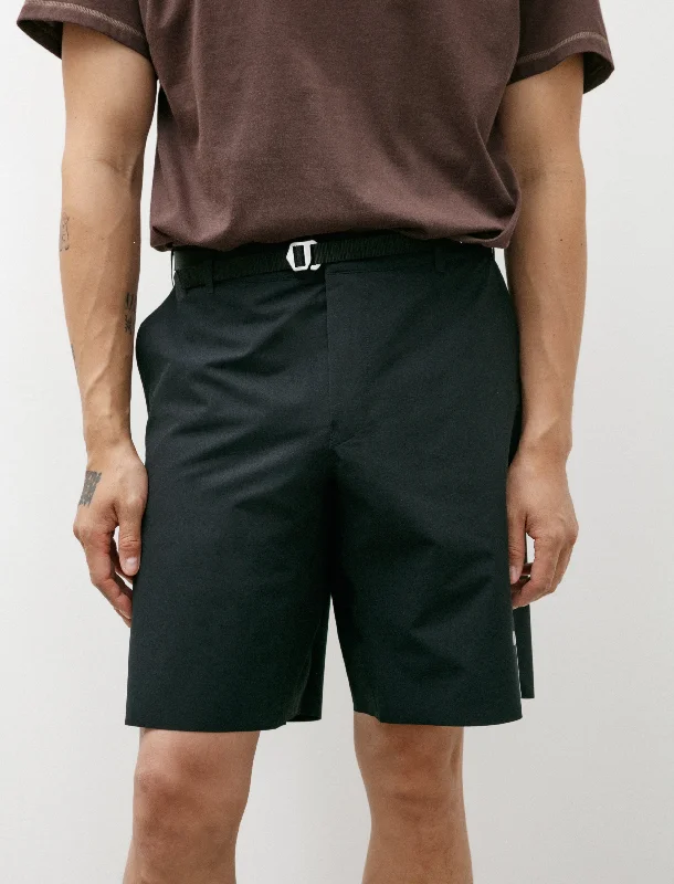 Comfortable denim shorts for men with a relaxed, laid-back fit for summer-PeaceShell Standard Climb Shorts Black