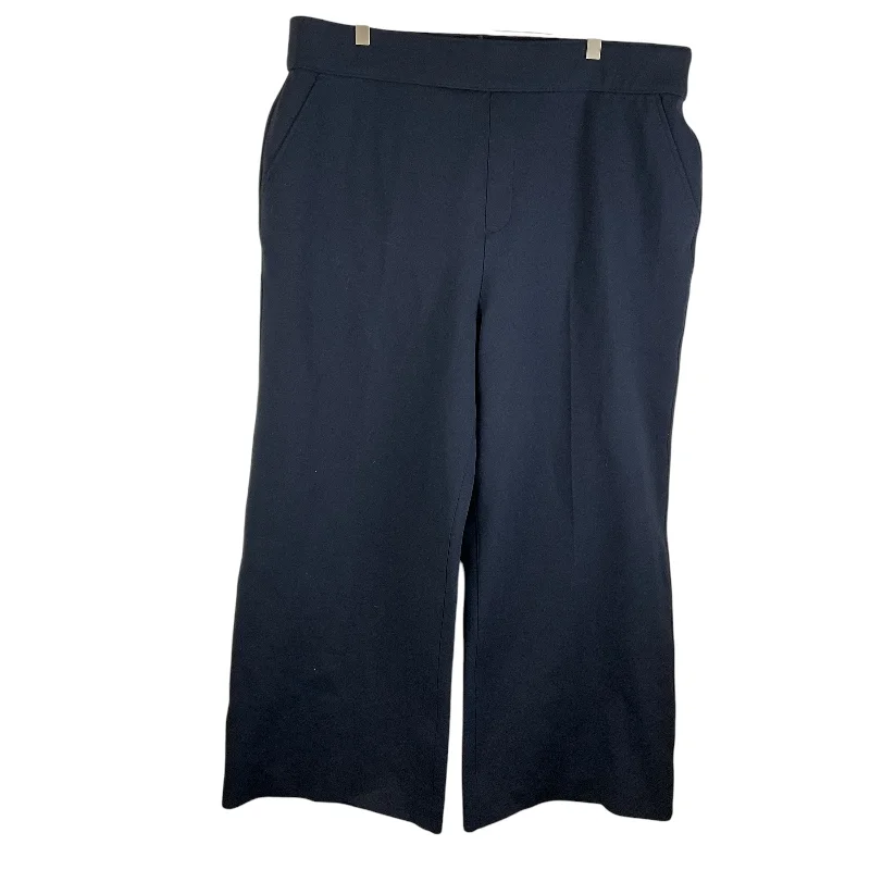 Classic straight-leg pants for versatile daily wear -Pants Wide Leg By Spanx In Navy, Size: 3x