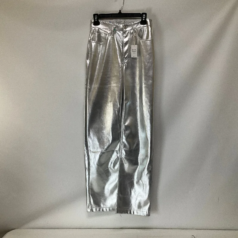 Retro bell-bottom pants for 70s-inspired fashion -Pants Other By Abercrombie And Fitch In Silver, Size: 0