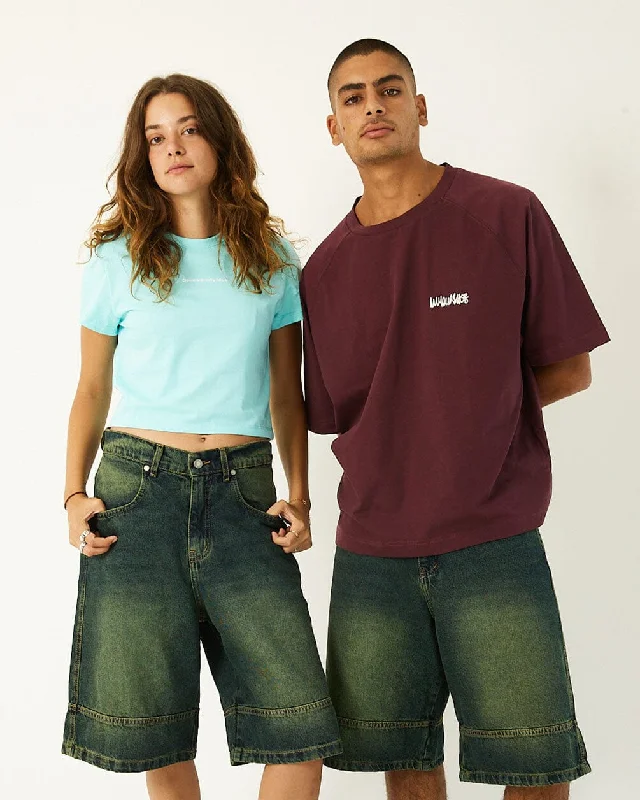 Cropped Jeans for Summer Look -Green Tinted Jorts