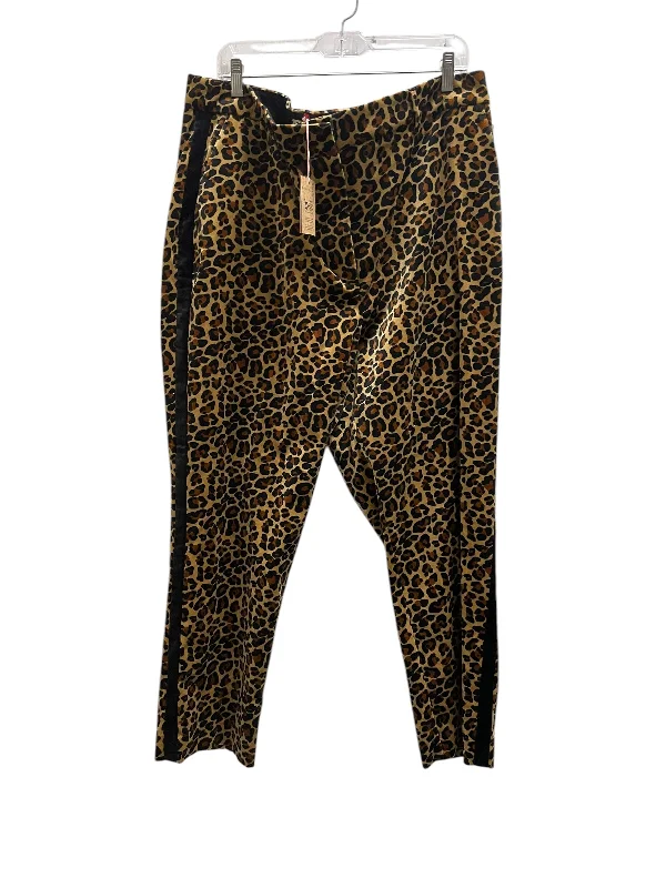 Eco-friendly hemp pants for sustainable clothing choices -Pants Corduroy By Boden In Animal Print, Size: 22