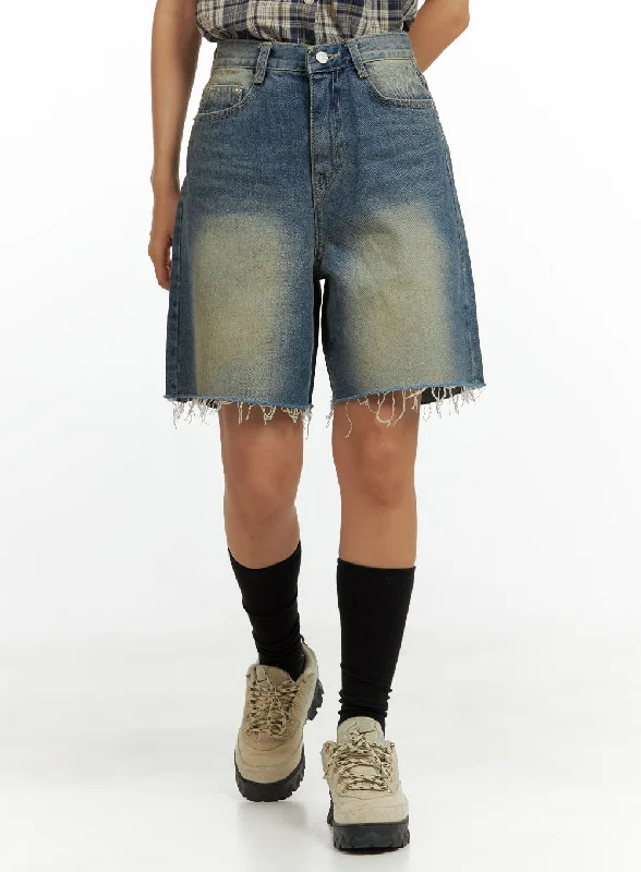 Best summer shorts for women with stylish cuts and bright colors for a fun vibe-Distressed Denim Shorts CU420