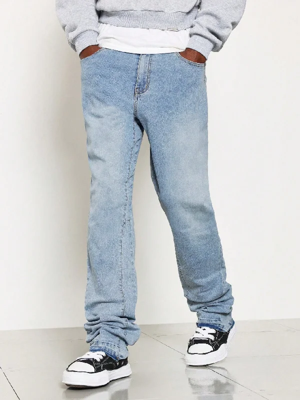 Work Jeans for Tough Jobs -Flare Fit Washed Jean