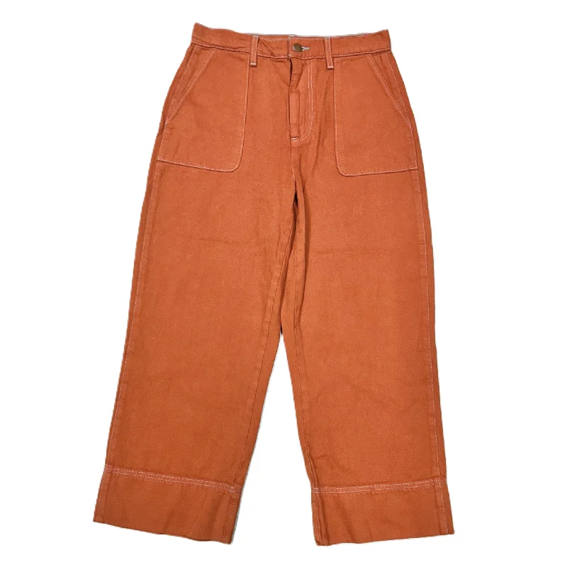 Soft cotton pants for sensitive skin comfort -Pants Wide Leg By Roller Rabbit In Orange, Size: 6