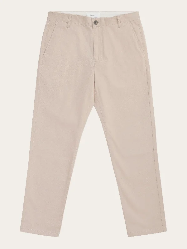 Comfortable stretch pants for casual daily wear -CHUCK regular herringbone pants - GOTS/Vegan - Light feather gray