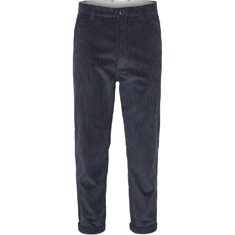 Bold plaid pants for eye-catching style choices -CHUCK regular 8-wales corduroy chino pants - Total Eclipse