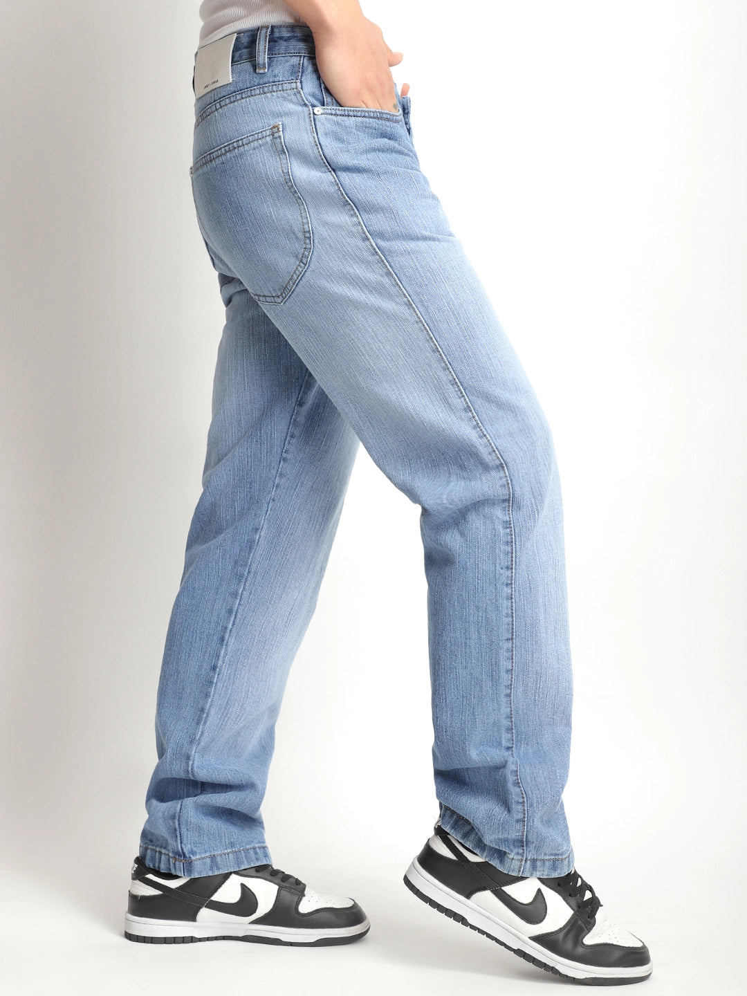 Decorated Back Pocket Jeans for Style -Urban Blue Denim Jeans