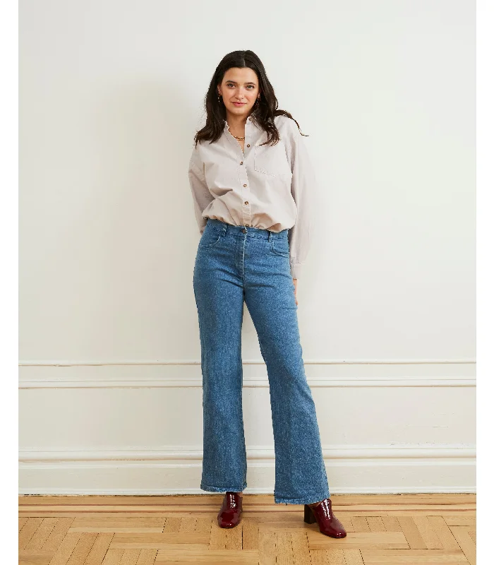 Anniversary Jeans for Special -Marie Flare Leg Jeans - Light Indigo