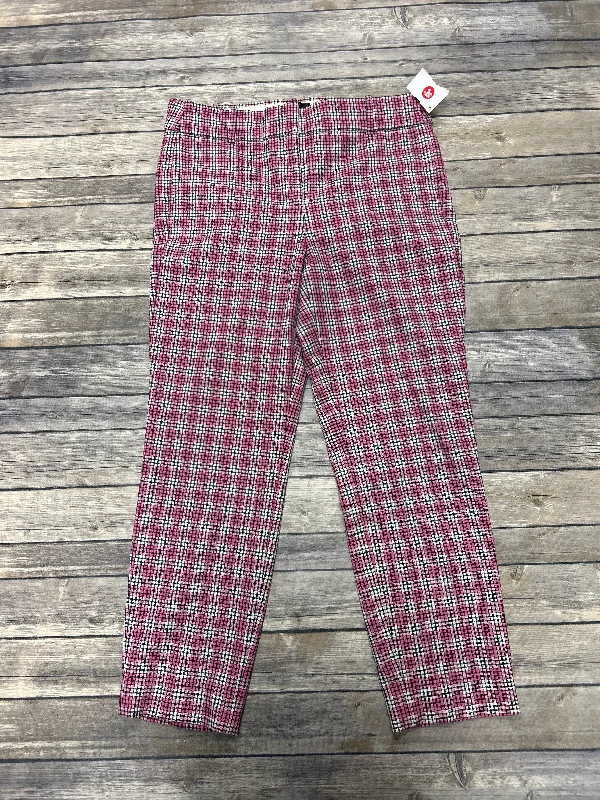 Slim-fit chinos for modern business casual -Pants Cropped By J. Crew In Plaid Pattern, Size: 8