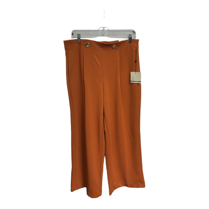 Soft cotton pants for sensitive skin comfort -Pants Wide Leg By Jules & Leopold In Orange, Size: L