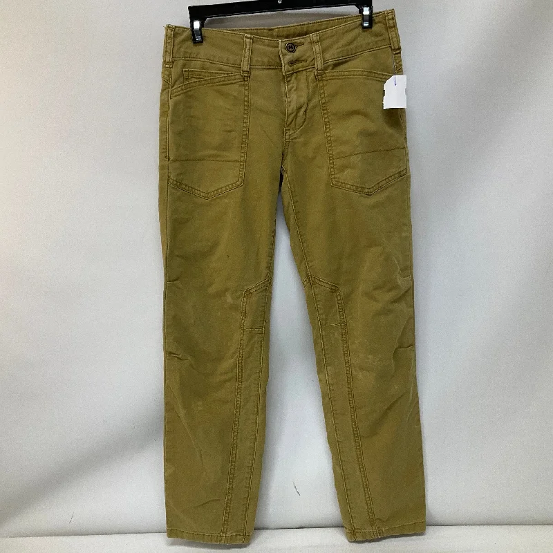 Breathable linen pants for hot summer days -Pants Cargo & Utility By Pilcro In Yellow, Size: 0