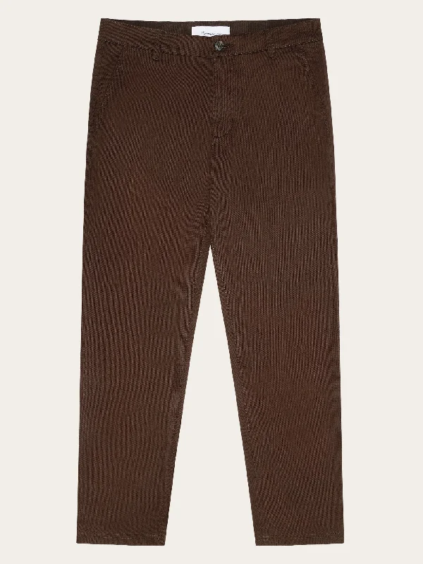 Breathable cotton pants for all-day summer ease -CHUCK regular canvas pants - GOTS/Vegan - Demitasse (brown)