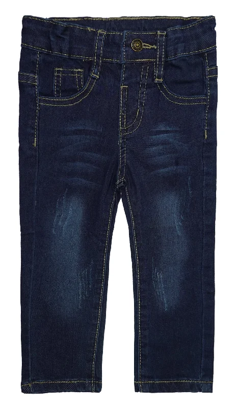 Overalls Jeans for Workwear -Baby Little Boys Girls Ripped Soft Stretchy Thin Denim Summer Pants Jeans