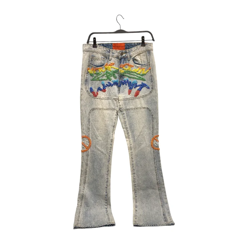 Graduation Jeans for Milestone -WHO DECIDES WAR/Bootcut Pants/28/Denim/BLU/BEADED JEANS