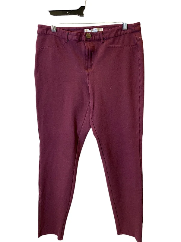 Casual drawstring pants for effortless home relaxation -Pants Other By Lc Lauren Conrad In Maroon, Size: 10