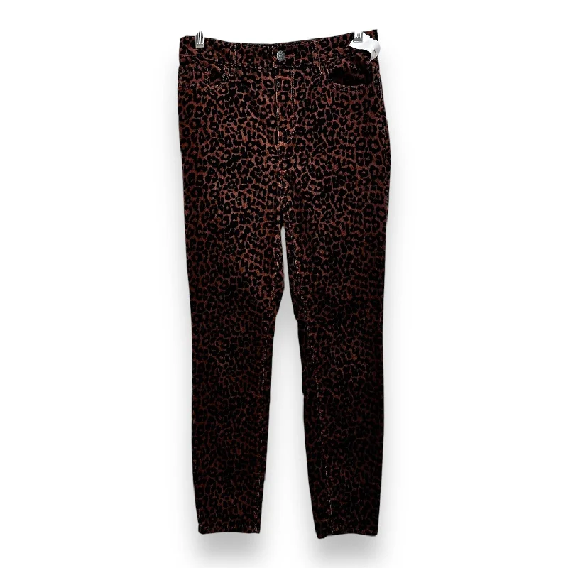 Stylish leather pants for edgy night looks -Pants Ankle By Loft In Animal Print, Size: 4