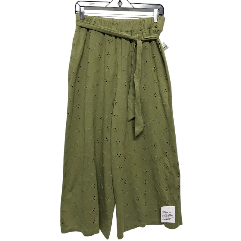 Cozy sweatpants pants for lazy Sunday mornings -Pants Wide Leg By Asos In Green, Size: 8