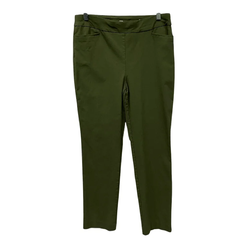 Affordable denim pants for everyday rugged use -Pants Cropped By Chicos In Green, Size:10