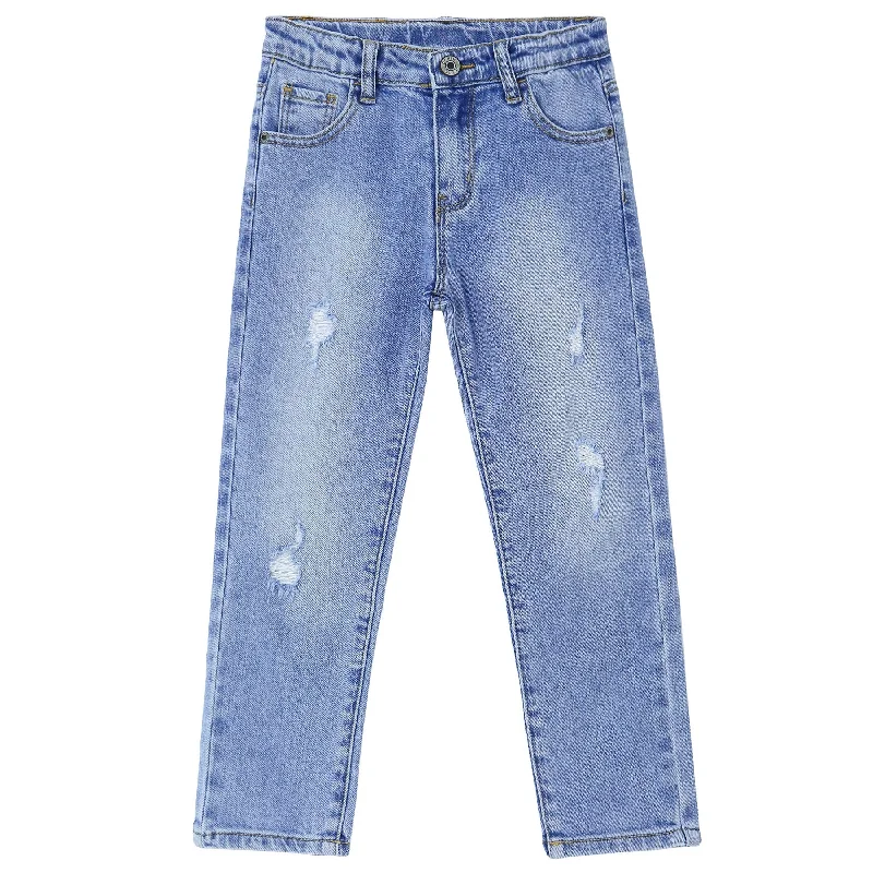 Patchwork Jeans for Bohemian -Slim Ripped Holes Pink Sequin Stars Girls Jeans