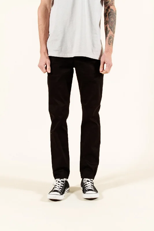 Lightweight jogger pants for summer evening strolls -BLACK | SUMMER CHINO SLIM