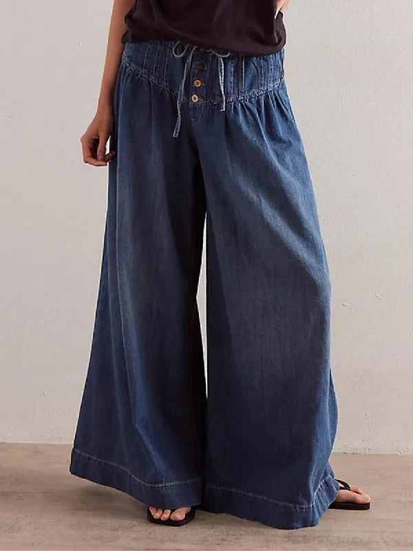 Weekend Jeans for Lazy -Loose Fit Wide-Leg Jeans