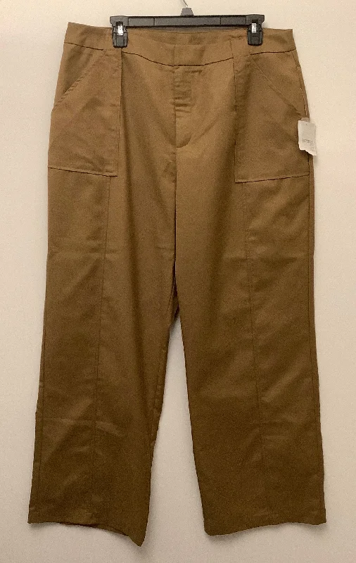 Breathable cotton pants for all-day summer ease -Pants Wide Leg By Forever 21 In Brown, Size: 1x