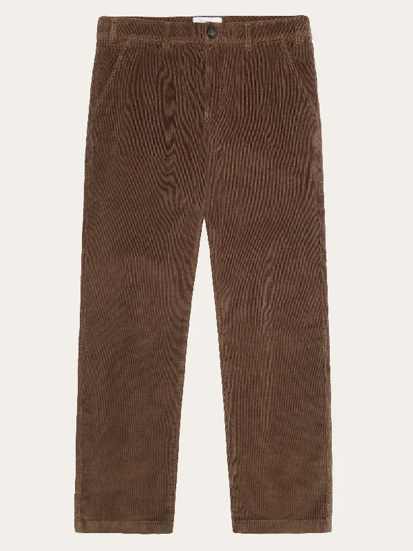 Durable denim pants for long-lasting everyday use -Organic Cotton Chuck Corduroy Pants GOTS - Demitasse (brown)